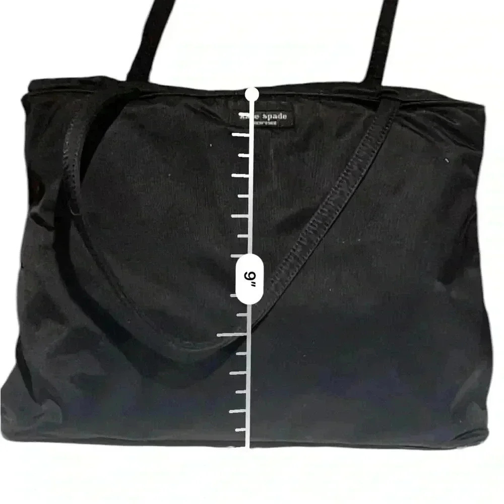 Kate Spade nylon tote bag shoulder bag classic minimalist black - Picture 4 of 10